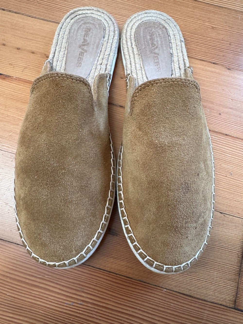 Seavees Suede Slip-On Mule in Camel Brown - Picture 6 of 7